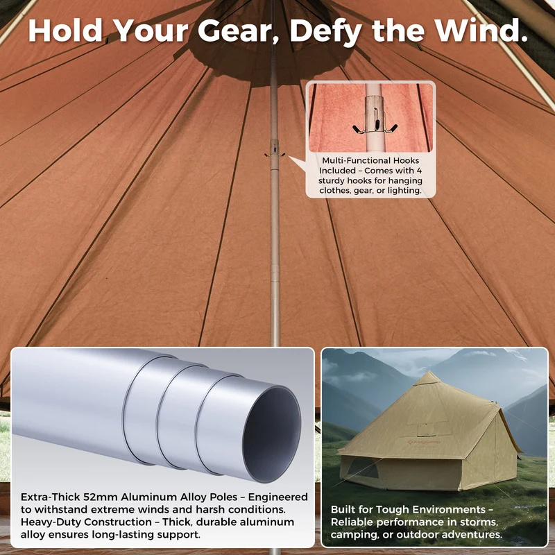 KingCamp KHAN 400/ 500 Canvas Bell Tents