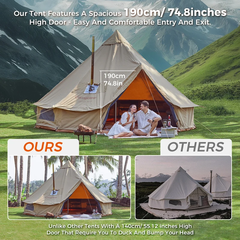 KingCamp KHAN 400/ 500 Canvas Bell Tents