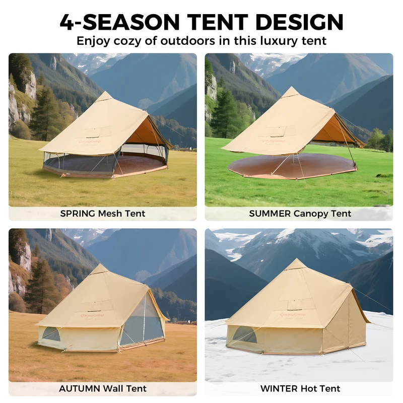 KingCamp KHAN 400/ 500 Canvas Bell Tents