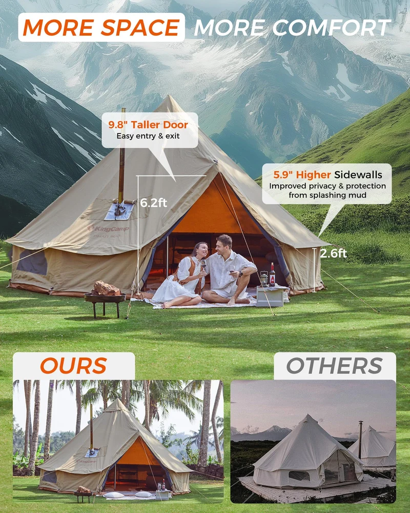 KingCamp KHAN 400/ 500 Canvas Bell Tents