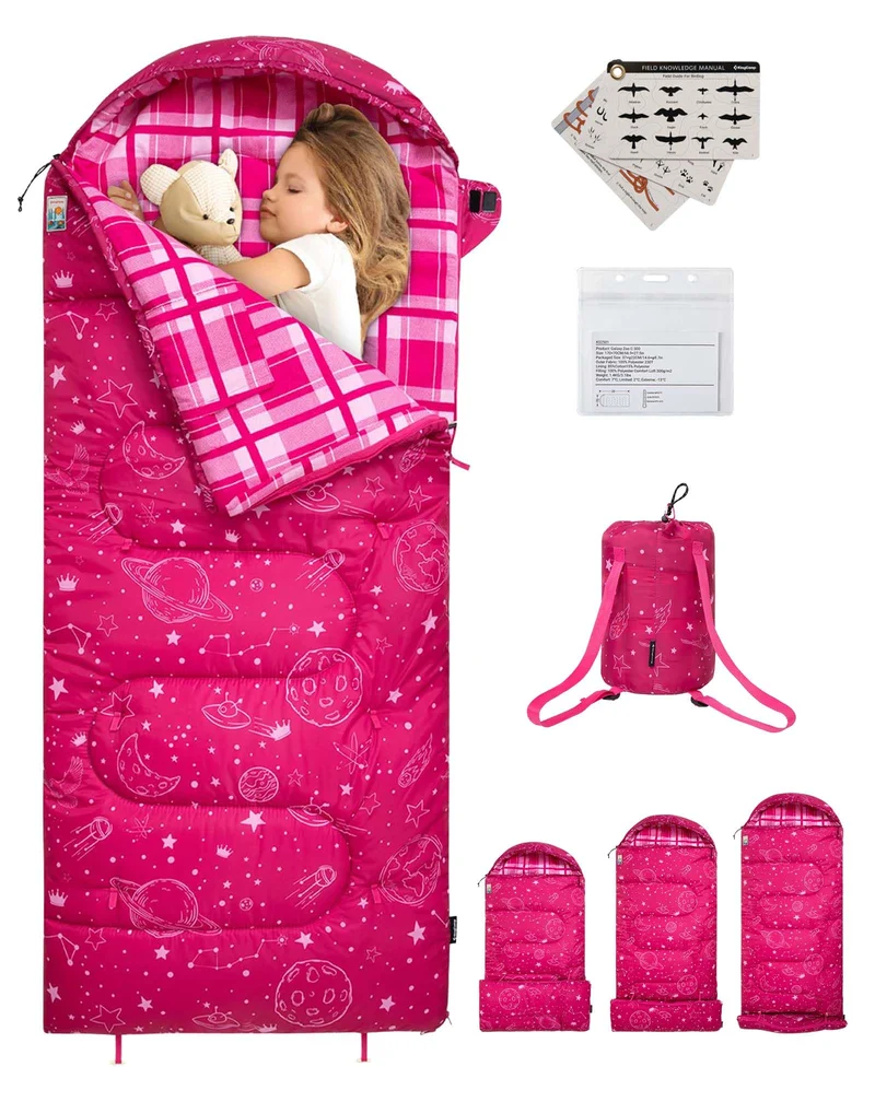 KingCamp Galaxy Zoo C 300 Kids Sleeping Bag – Adjustable Length