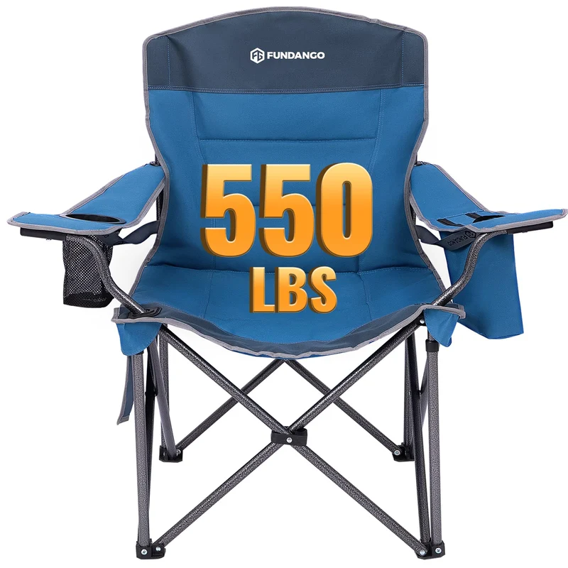 FUNDANGO Heavy Duty 550lb Capacity Oversized Outdoor Chair with Lumbar Support