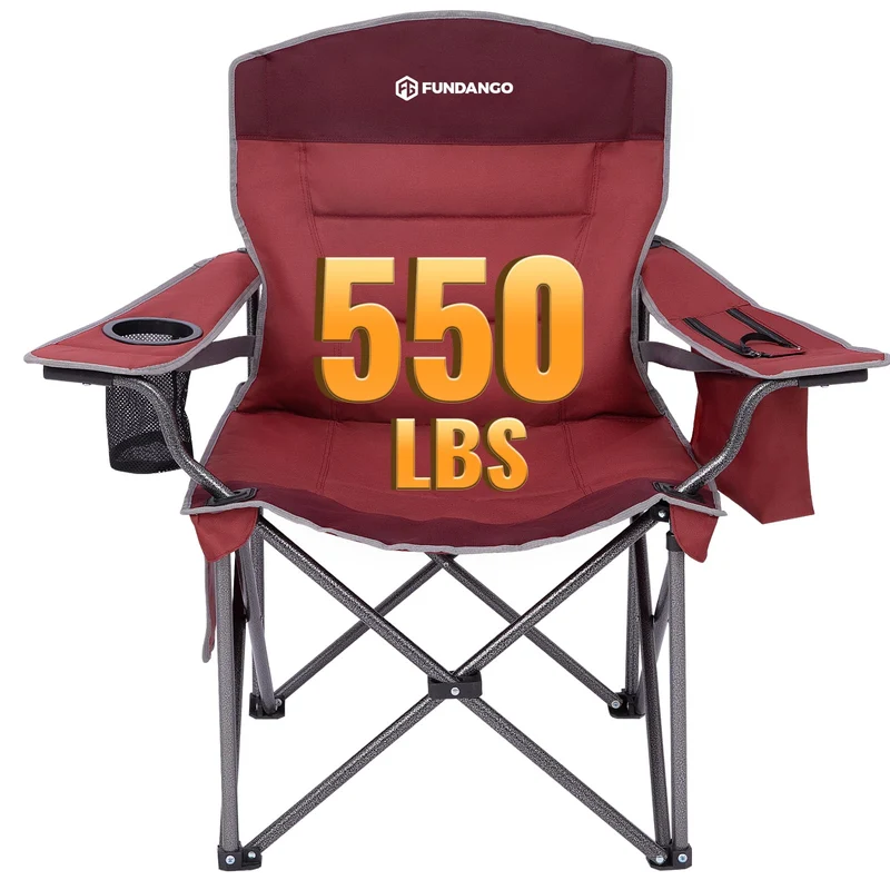 FUNDANGO Heavy Duty 550lb Capacity Oversized Outdoor Chair with Lumbar Support