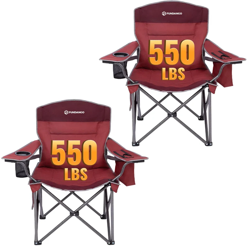 FUNDANGO Heavy Duty 550lb Capacity Oversized Outdoor Chair with Lumbar Support