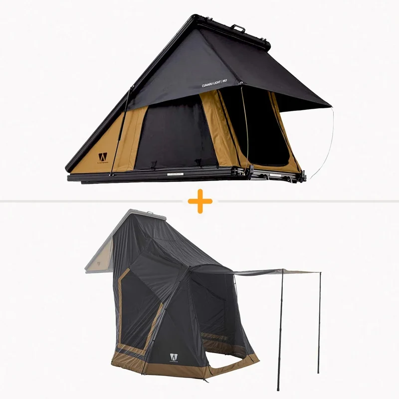 Bundle-Deal Dachzelt Vickywood CUMARU LIGHT 152 goldbraun