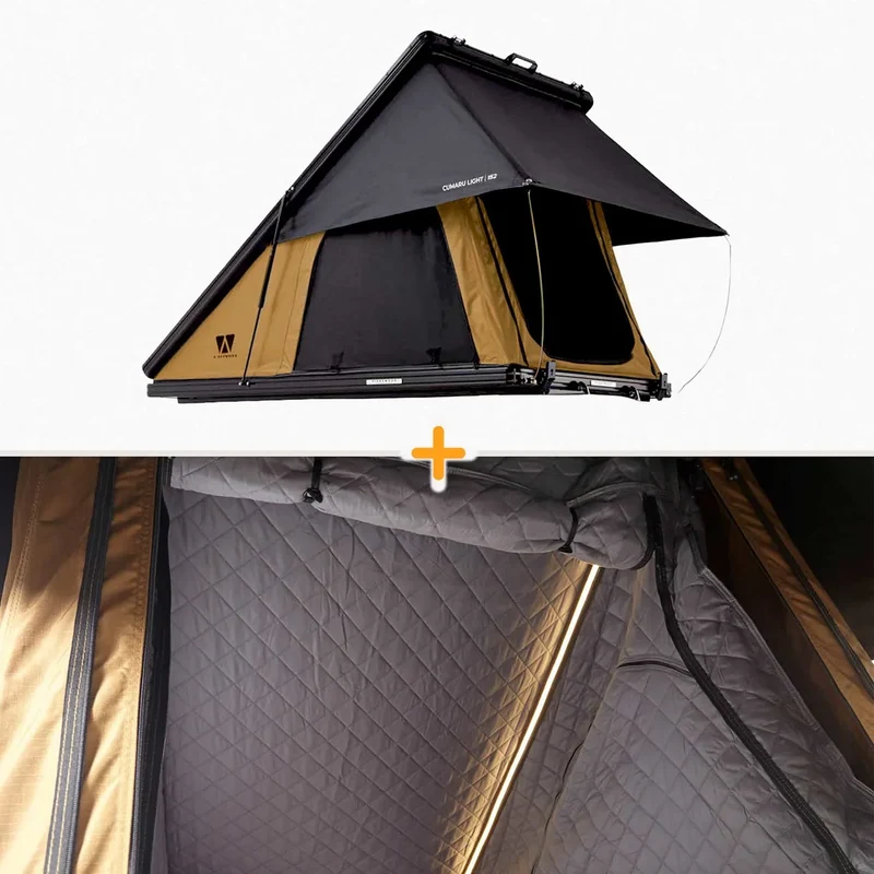 Bundle-Deal Dachzelt Vickywood CUMARU LIGHT 152 goldbraun
