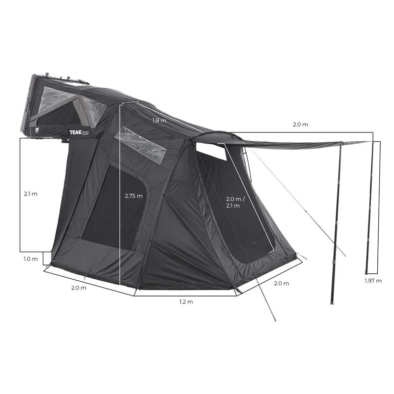Bundle-Deal Dachzelt Vickywood TEAK 135