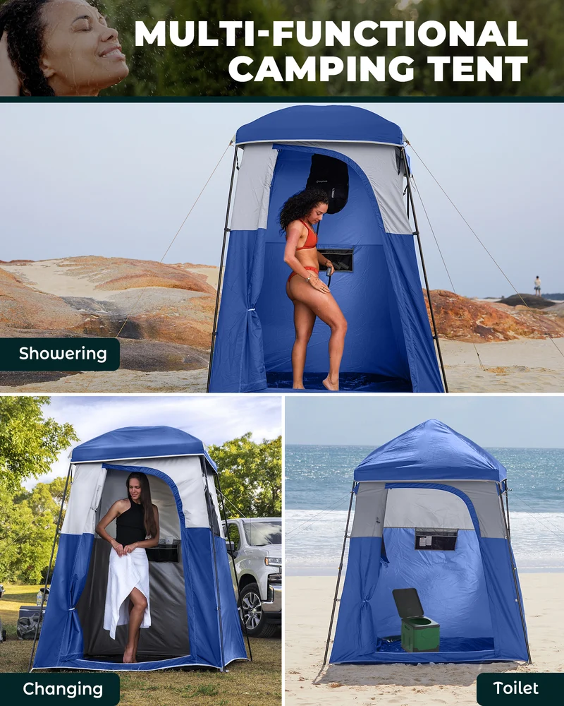 KingCamp MARASUSA Q Single Privacy Shelter | Pop-Up Camping Shower Tent with UPF50+ Sun Protection