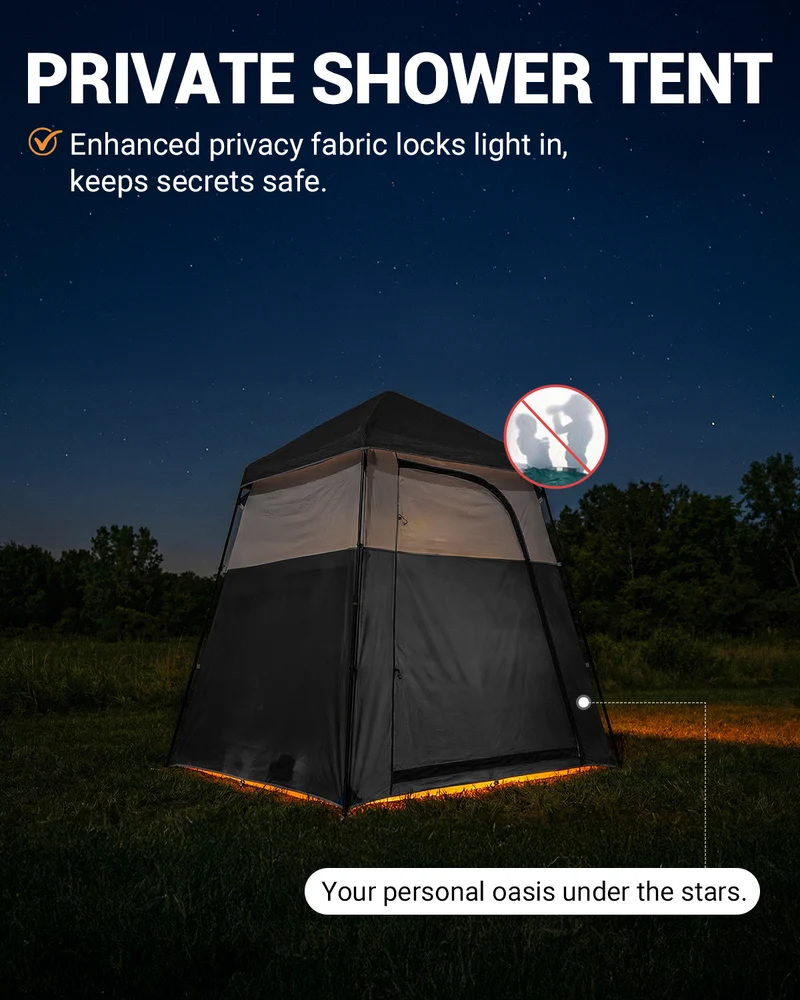 KingCamp MARASUSA Q Single Privacy Shelter | Pop-Up Camping Shower Tent with UPF50+ Sun Protection