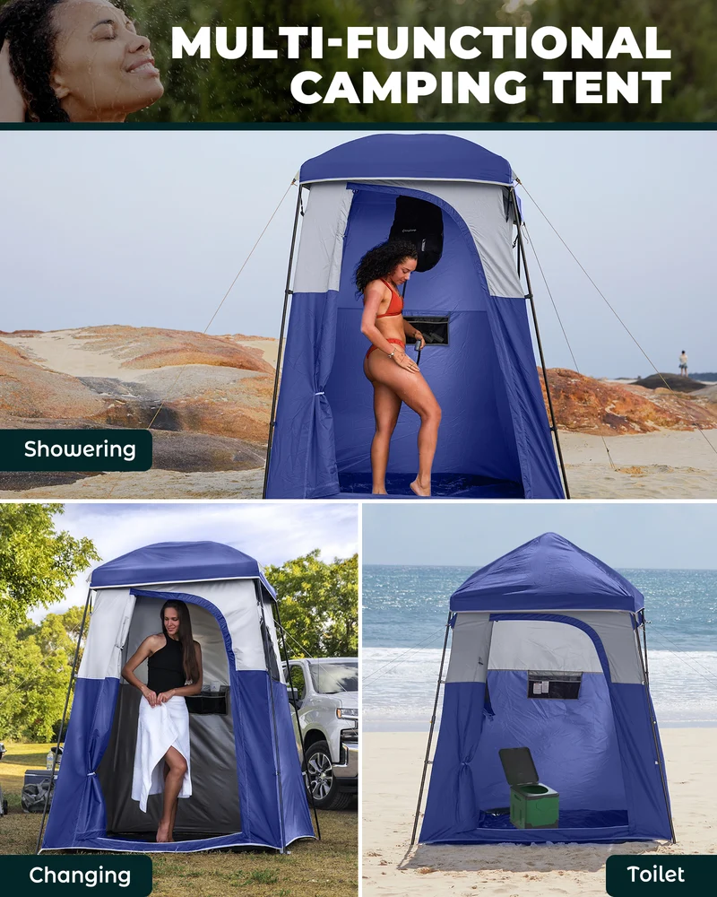 KingCamp MARASUSA Q Single Privacy Shelter | Pop-Up Camping Shower Tent with UPF50+ Sun Protection