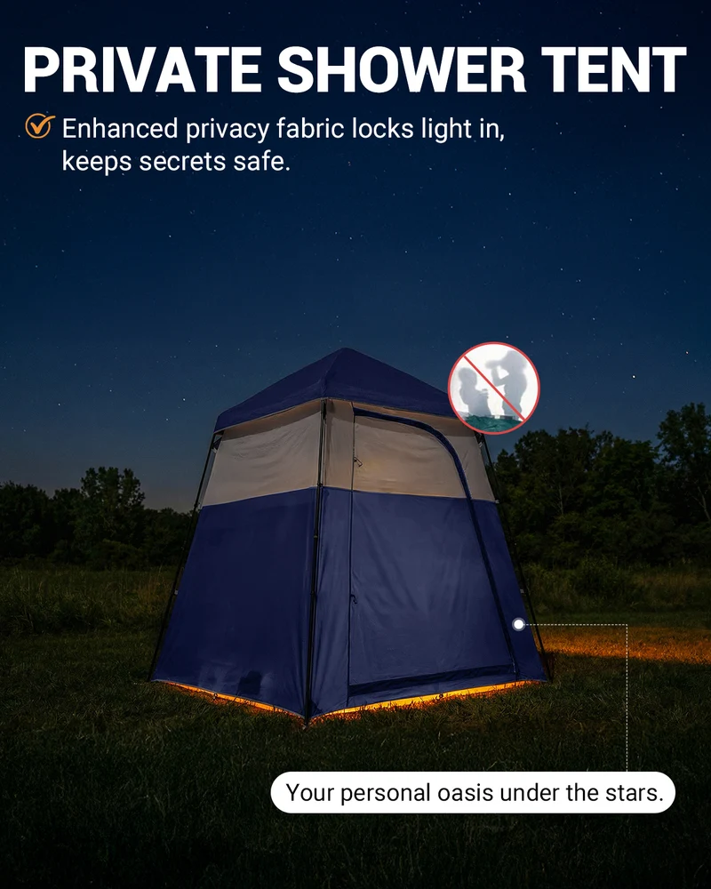 KingCamp MARASUSA Q Single Privacy Shelter | Pop-Up Camping Shower Tent with UPF50+ Sun Protection