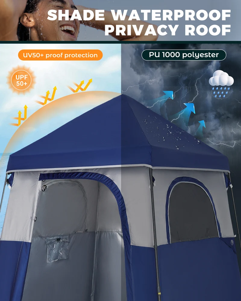 KingCamp MARASUSA Q Single Privacy Shelter | Pop-Up Camping Shower Tent with UPF50+ Sun Protection