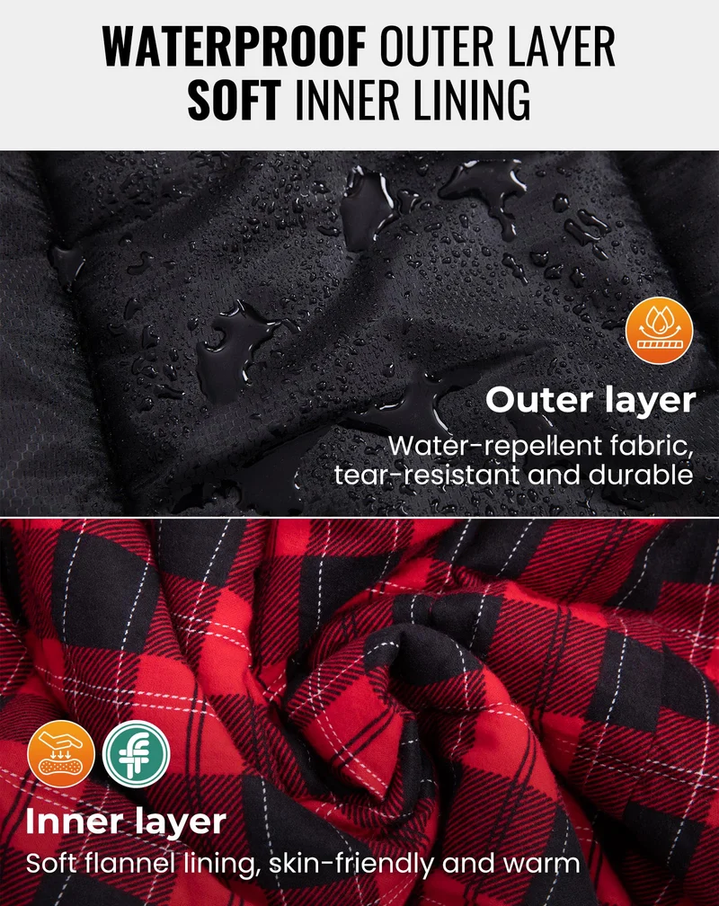 KingCamp Oasis C 250 Sleeping Bag | 3-Season Cotton Flannel-Lined Envelope Bag