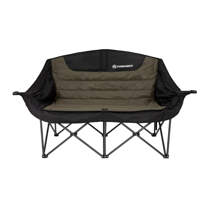 FUNDANGO Horizon Bliss P2 Double Folding Camping Loveseat | 2-Person Padded Outdoor Couch with Cup Holders Heavy Duty 880lb Capacity