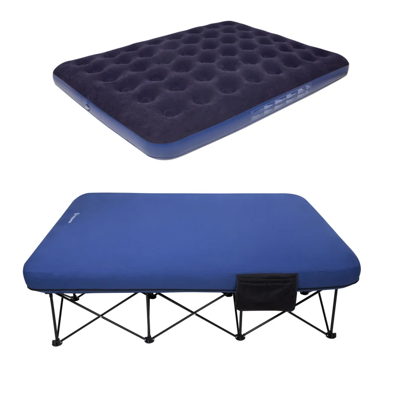 FUNDANGO CloudPio D2 Queen Camping Cot with Detachable Air Mattress | 2-Person Oversized Folding Double Bed, 700lb Capacity Portable Outdoor Cot