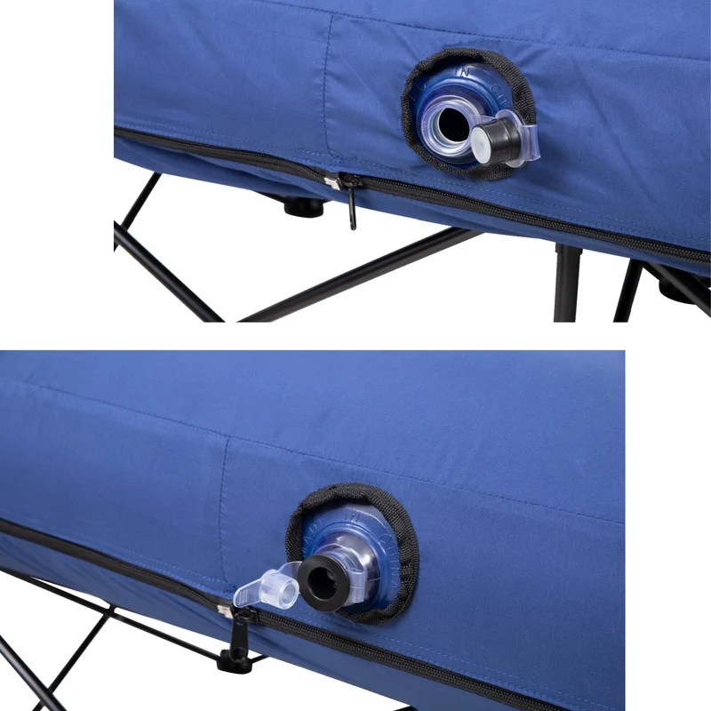 FUNDANGO CloudPio D2 Queen Camping Cot with Detachable Air Mattress | 2-Person Oversized Folding Double Bed, 700lb Capacity Portable Outdoor Cot