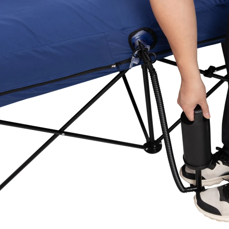 FUNDANGO CloudPio D2 Queen Camping Cot with Detachable Air Mattress | 2-Person Oversized Folding Double Bed, 700lb Capacity Portable Outdoor Cot