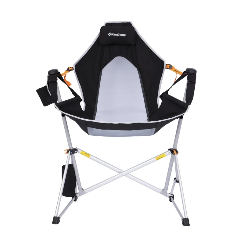 KingCamp ORCHID C20 COOL Hammock Chair with Footrest | Heavy Duty 400lb Capacity Swinging Camping Chair, Quick-Fold Portable Rocker with Cup Holder