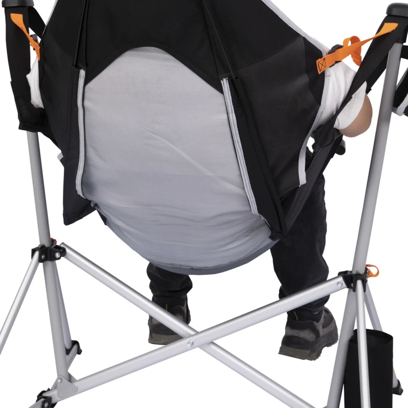 KingCamp ORCHID C20 COOL Hammock Chair with Footrest | Heavy Duty 400lb Capacity Swinging Camping Chair, Quick-Fold Portable Rocker with Cup Holder