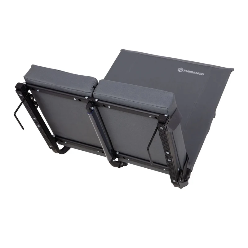 FUNDANGO Extra Wide Stadium Seat with Back Support - Portable Folding Bleacher Chair for Football, Baseball, Concerts & Outdoor Events