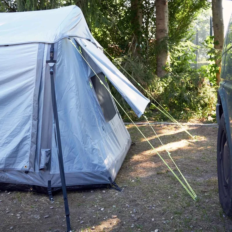 Freistehendes Campingzelt aufblasbar 140 grau