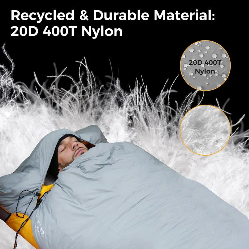 ATEPA BULWARK 300 3-in-1 Convertible Sleeping Bag | 300g 650FP Down Blend for Backpacking & Camping