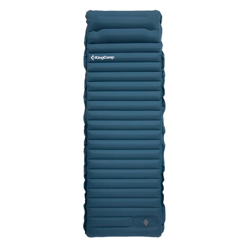 KingCamp DELUXE 10.1 Inflatable Sleeping Pad – Built‑In Foot Pump & Pillow, Ultra‑Light Camping Mat