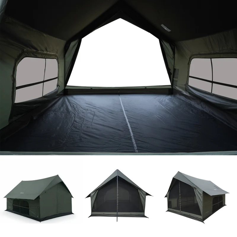 KingCamp MOUNTAIN IN C5 Canvas Hot Tent | 5-6 Person Cabin Tent with Stove Jack, Waterproof & Windproof for 4-Season Camping