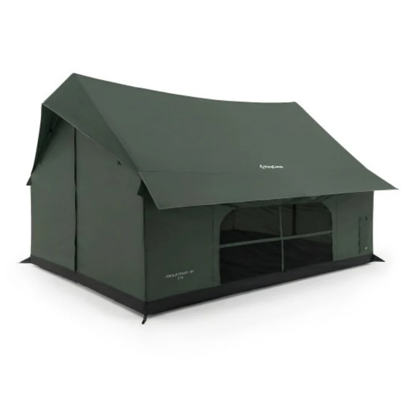 KingCamp MOUNTAIN IN C5 Canvas Hot Tent | 5-6 Person Cabin Tent with Stove Jack, Waterproof & Windproof for 4-Season Camping