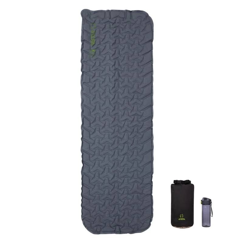 ATEPA HybridLoft 3 Ultralight Self-Inflating Sleeping Pad | 2 lb Compact Camping Mat with 4-Side Compression, R-Value 2.3, 3-Season Backpacking Pad