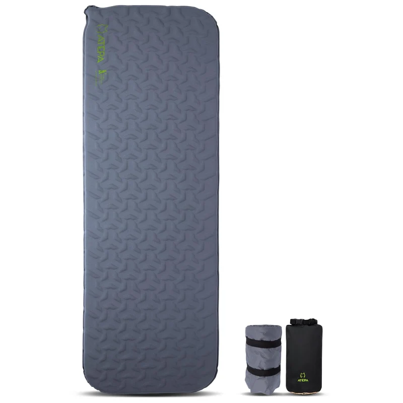 ATEPA HybridLoft 3 Ultralight Self-Inflating Sleeping Pad | 2 lb Compact Camping Mat with 4-Side Compression, R-Value 2.3, 3-Season Backpacking Pad