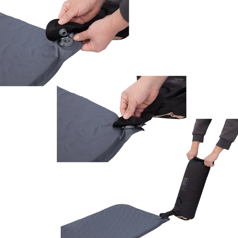 ATEPA HybridLoft 3 Ultralight Self-Inflating Sleeping Pad | 2 lb Compact Camping Mat with 4-Side Compression, R-Value 2.3, 3-Season Backpacking Pad