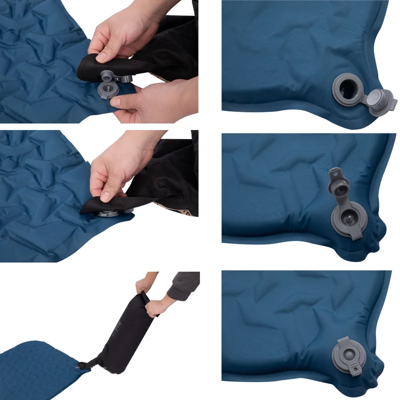 ATEPA HybridLoft 3 Ultralight Self-Inflating Sleeping Pad | 2 lb Compact Camping Mat with 4-Side Compression, R-Value 2.3, 3-Season Backpacking Pad