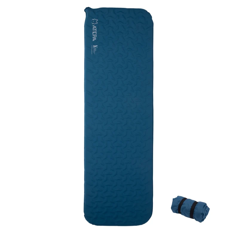 ATEPA HybridLoft 3 Ultralight Self-Inflating Sleeping Pad | 2 lb Compact Camping Mat with 4-Side Compression, R-Value 2.3, 3-Season Backpacking Pad