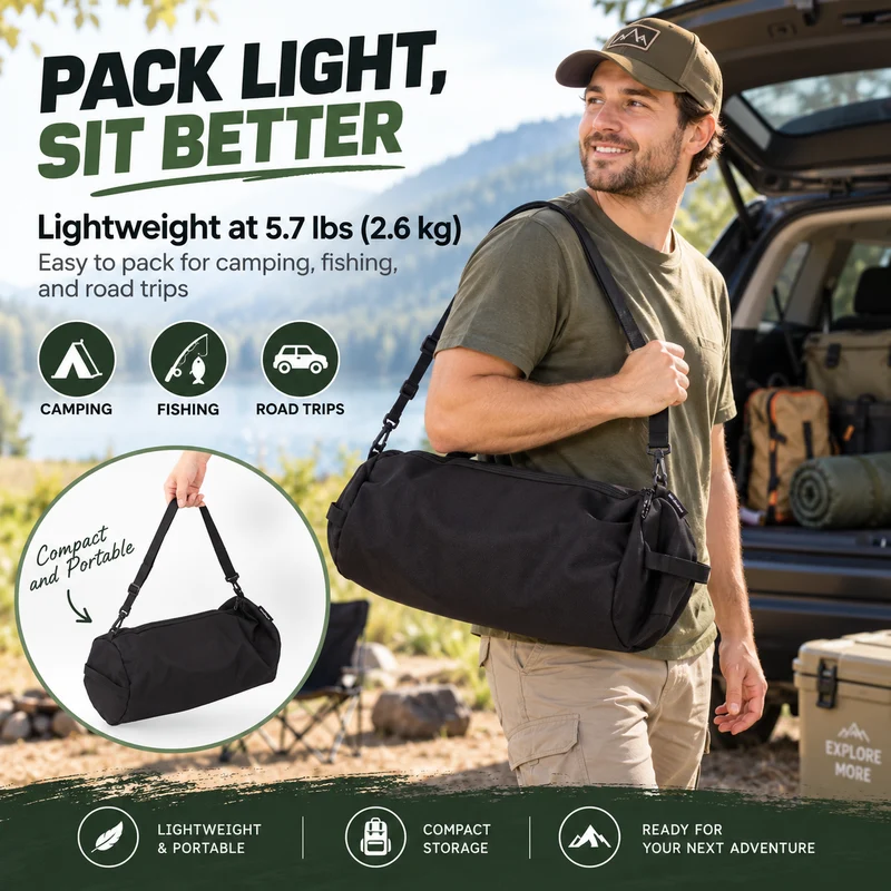 KingCamp Lightweight High Back Camping Chair with Gentle Sway, Quick-Fold Aluminum Chair, 330 lbs Capacity, 39.8" Tall Backrest with Carry Bag