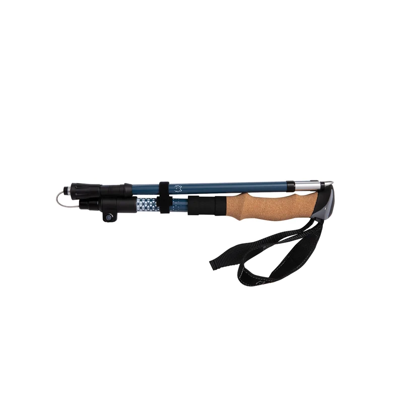 ATEPA FLYTREK Z1 Carbon Fiber Trekking Pole, 5-Section Folding Hiking Pole, 45.3-53.1" Adjustable, Cork EVA Grip, 8.1 oz, 15" Packed