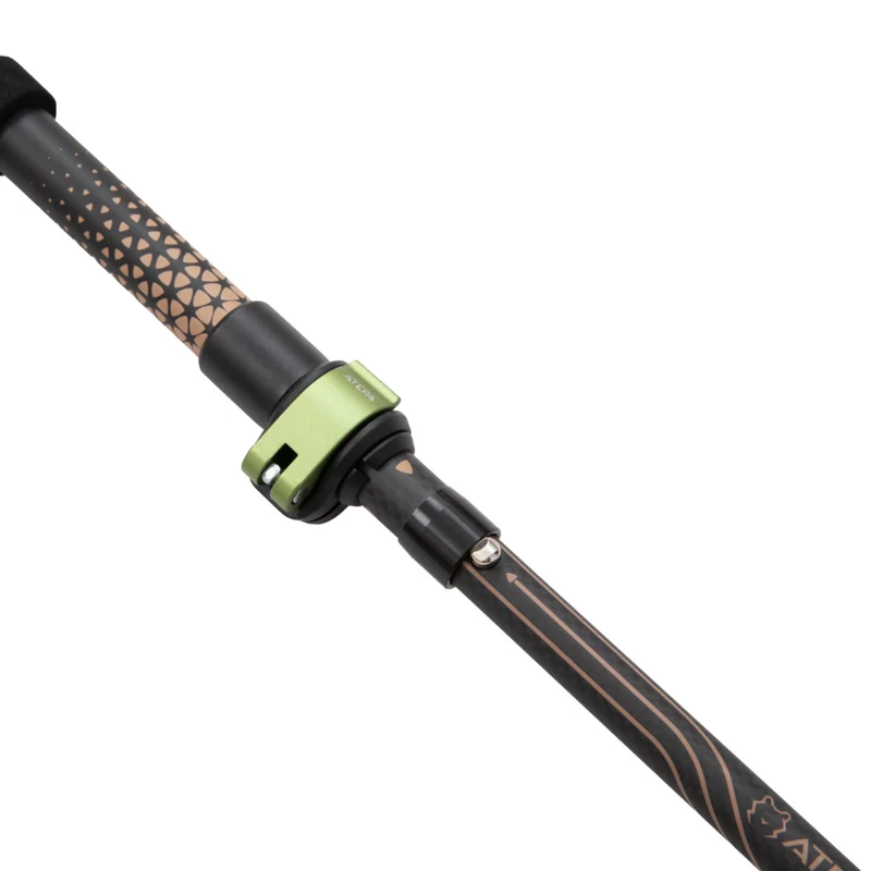 ATEPA FLYTREK Z1 Carbon Fiber Trekking Pole, 5-Section Folding Hiking Pole, 45.3-53.1" Adjustable, Cork EVA Grip, 8.1 oz, 15" Packed