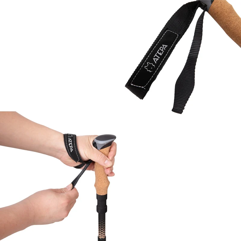 ATEPA FLYTREK Z1 Carbon Fiber Trekking Pole, 5-Section Folding Hiking Pole, 45.3-53.1" Adjustable, Cork EVA Grip, 8.1 oz, 15" Packed