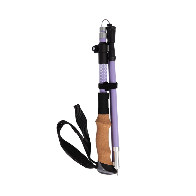 ATEPA FLYTREK Z1 Carbon Fiber Trekking Pole, 5-Section Folding Hiking Pole, 45.3-53.1" Adjustable, Cork EVA Grip, 8.1 oz, 15" Packed