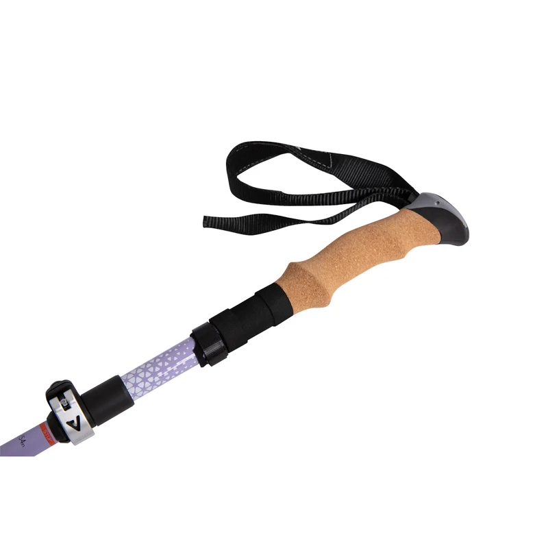 ATEPA FLYTREK Z1 Carbon Fiber Trekking Pole, 5-Section Folding Hiking Pole, 45.3-53.1" Adjustable, Cork EVA Grip, 8.1 oz, 15" Packed
