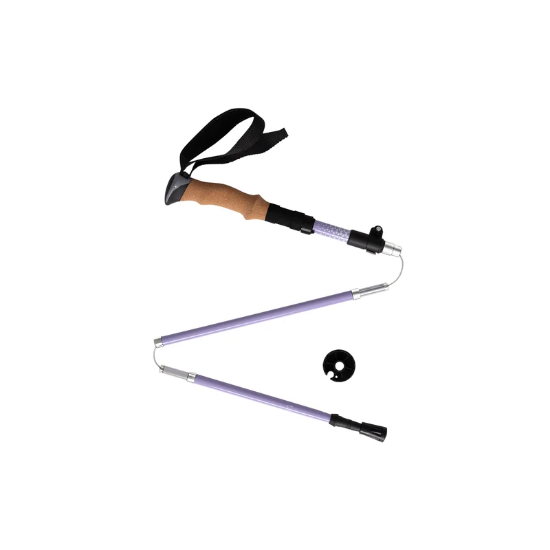 ATEPA FLYTREK Z1 Carbon Fiber Trekking Pole, 5-Section Folding Hiking Pole, 45.3-53.1" Adjustable, Cork EVA Grip, 8.1 oz, 15" Packed