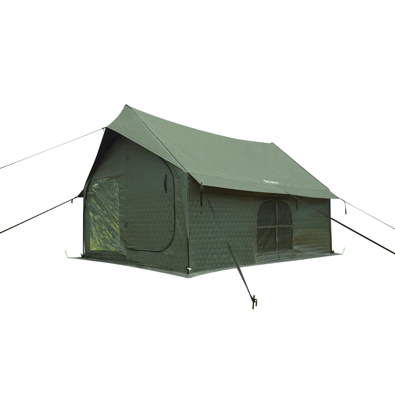 KingCamp SnowHouse 5 Insulated Hot Tent, 5-6 Person 4-Season Winter Camping Tent with Stove Jack, Removable Floor, Divider & Steel Frame