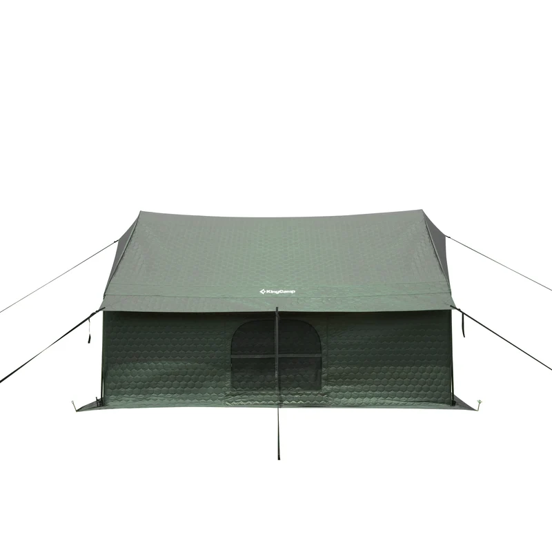 KingCamp SnowHouse 5 Insulated Hot Tent, 5-6 Person 4-Season Winter Camping Tent with Stove Jack, Removable Floor, Divider & Steel Frame