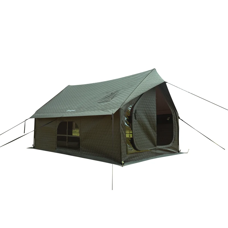 KingCamp SnowHouse 5 Insulated Hot Tent, 5-6 Person 4-Season Winter Camping Tent with Stove Jack, Removable Floor, Divider & Steel Frame