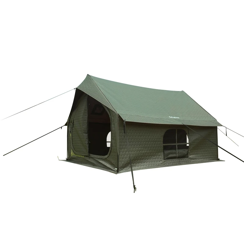 KingCamp SnowHouse 5 Insulated Hot Tent, 5-6 Person 4-Season Winter Camping Tent with Stove Jack, Removable Floor, Divider & Steel Frame