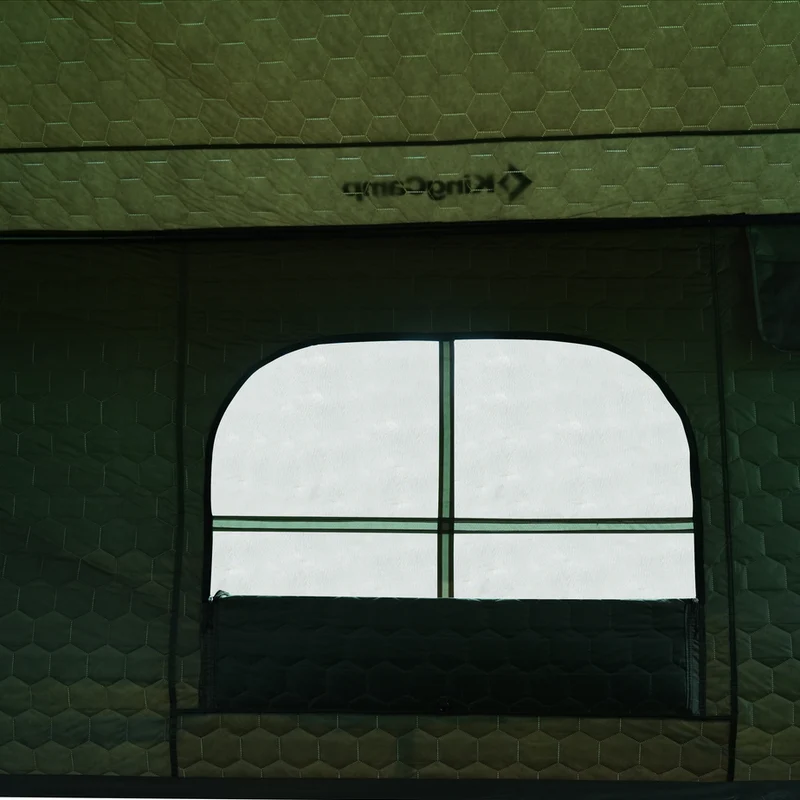 KingCamp SnowHouse 5 Insulated Hot Tent, 5-6 Person 4-Season Winter Camping Tent with Stove Jack, Removable Floor, Divider & Steel Frame