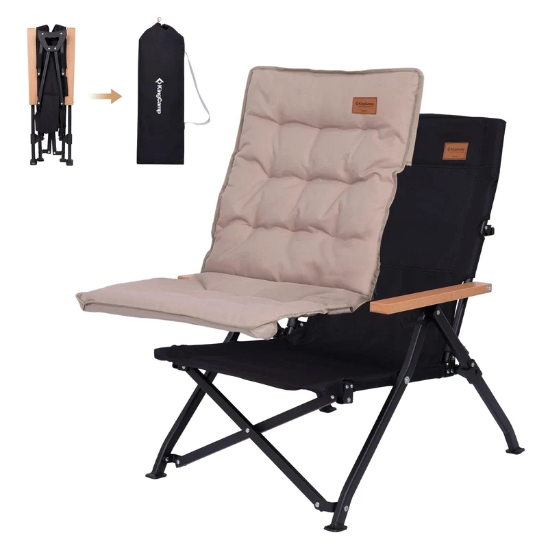 KingCamp MANGROVE C10 Folding Camping Chair | Multi-Position Recliner with Adjustable Backrest, 330lb Capacity