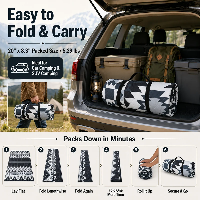 KingCamp ISIAY MAX 2.8 Large Camping Mat, 9.2 x 9.2 ft Insulated Tent Floor Mat with Aluminum Backing for SUV Tents, Camping & Family Outdoor Use