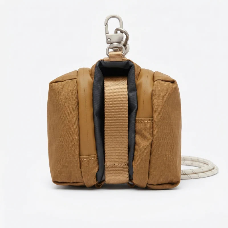 ATEPA Rugged Mini Trail Sling Bag, 210D Ripstop Nylon Crossbody Pouch with Rope Strap, Dual Compartments & Bungee Storage