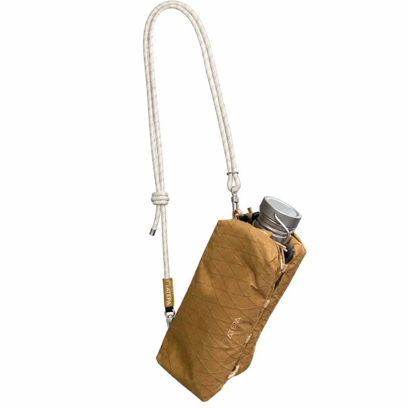 ATEPA Rugged Mini Trail Sling Bag, 210D Ripstop Nylon Crossbody Pouch with Rope Strap, Dual Compartments & Bungee Storage